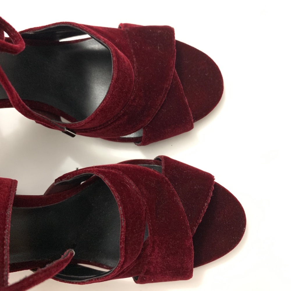 NEW Halogen Burgundy Lani Strappy Lace-Up Sandals - Picture 9 of 11